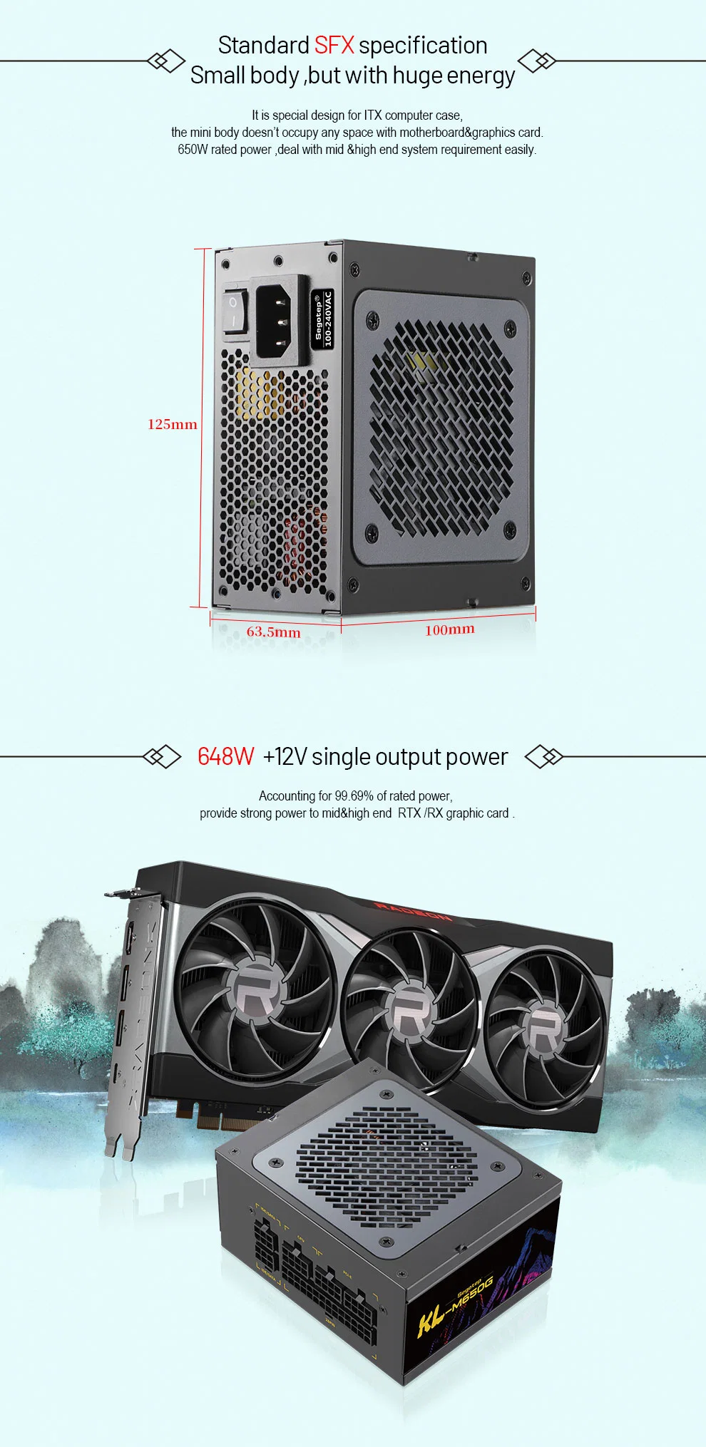 650W Electrical Equipment Gaming PCI SATA ATX 12V Sfx Computer Silent PC Power Supply