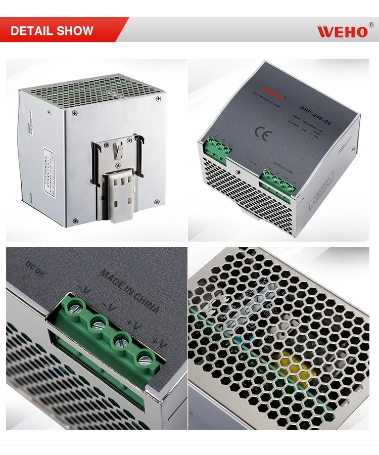 Switching Power Supply for LED Lighting Driver Dr Series 15W 30W 45W 60W 75W 120W 240W 12V 24V 36V 4 DIN Rail Industrial Power Supply 60W 24V 2.5A AC to DC SMPS