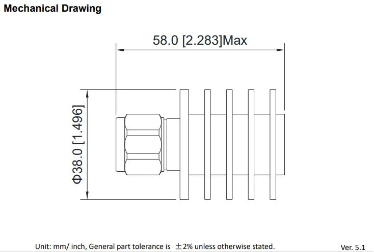 Dummy Load with DC-8GHz 25Watts 50ohm N Male Coaxial Connector RF Termination