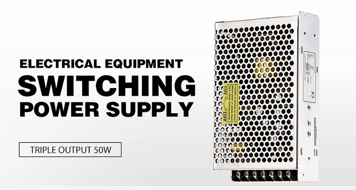 50W Triple Output Power Supply AC/DC SMPS, 5V 12 24V 48V, LED Switching Power Supply