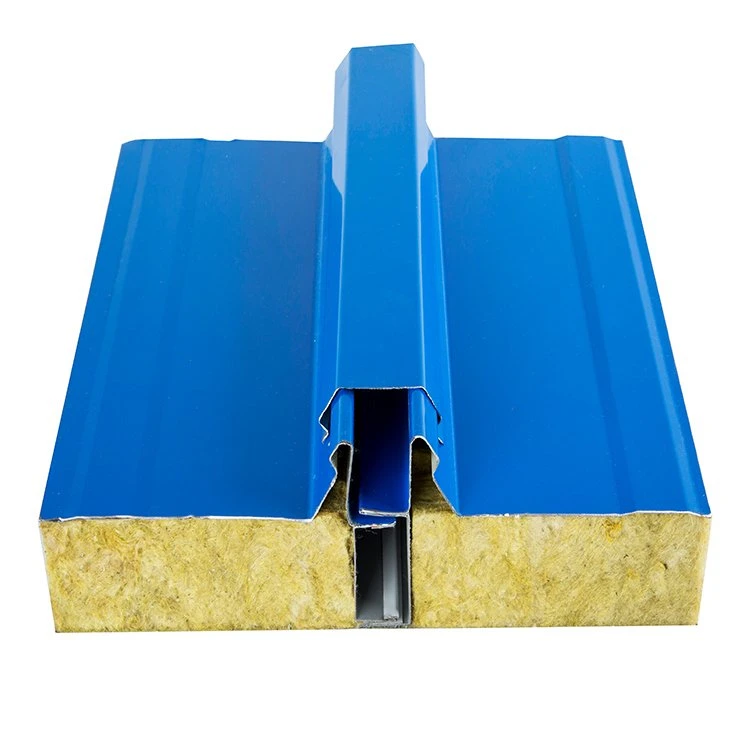 Yellow Fireproof A1 Lever Thermal&amp; Heat Insulation Rockwool Sandwich Panel for Container Board