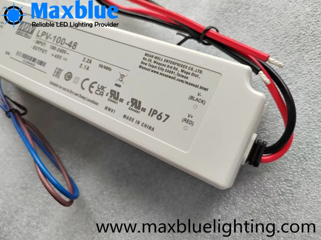 Meanwell Lpv-100 100W DC5V/12V/24V/48V IP67 Waterproof LED Driver/Power Supply