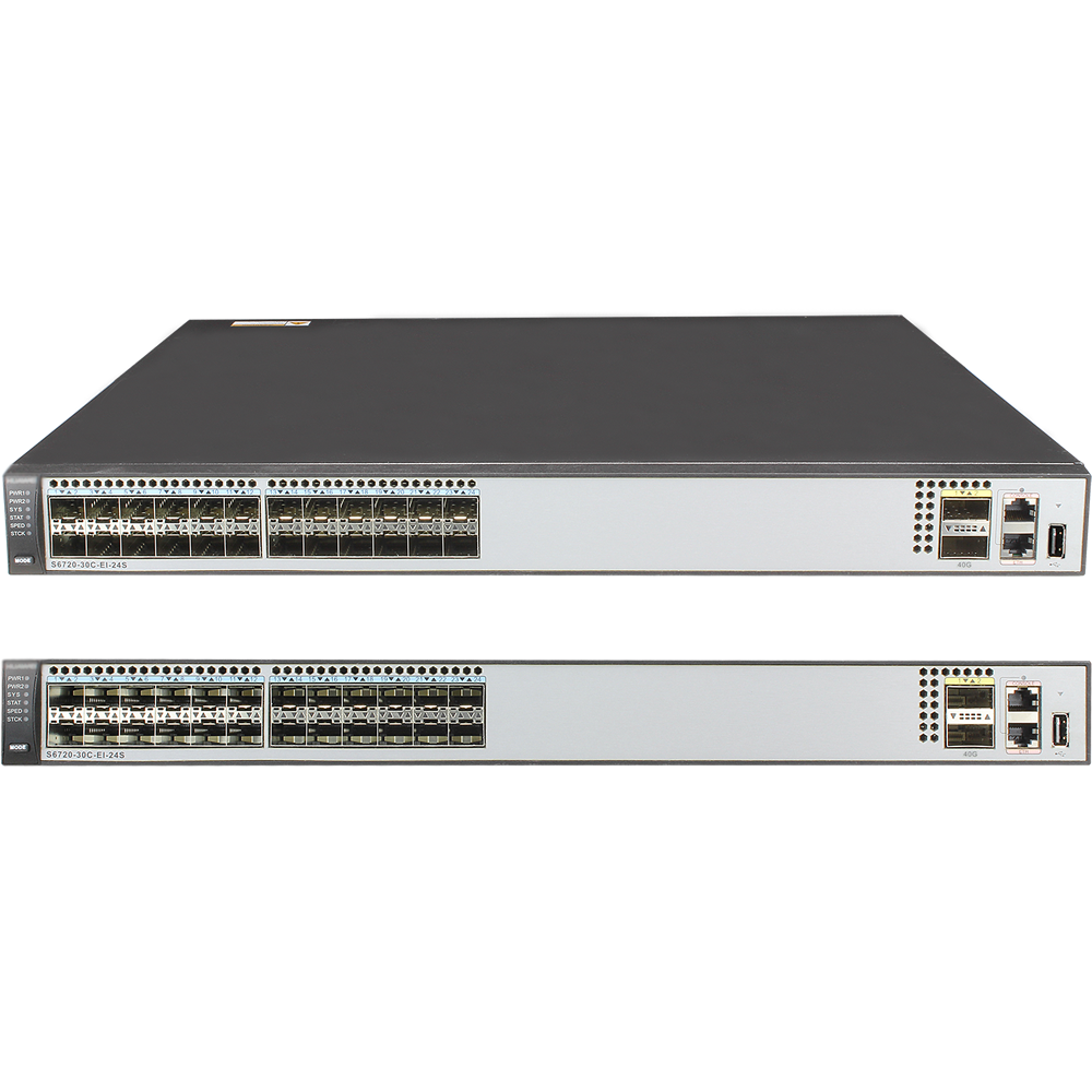 02350dmn S6720-30c-Ei-24s Network Switch (24 10 Gig SFP+, 2 40 Gig QSFP+ Interface, with 1 Interface Slot, with 600W AC Power Supply)