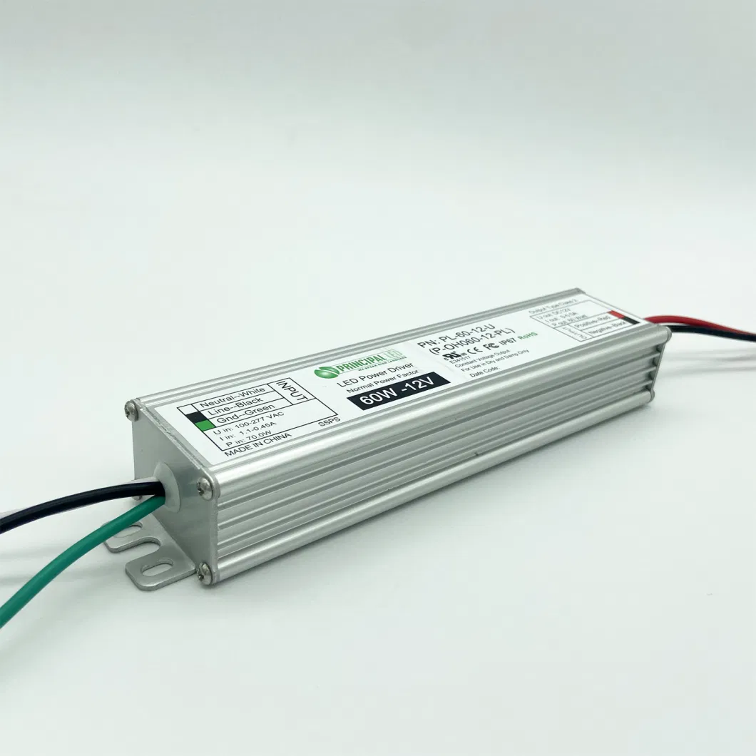 Compact Series Switching LED Power Supply Waterproof 60W12V LED Driver for Outdoor Sign LED Lighting with UL CE IP67 FCC