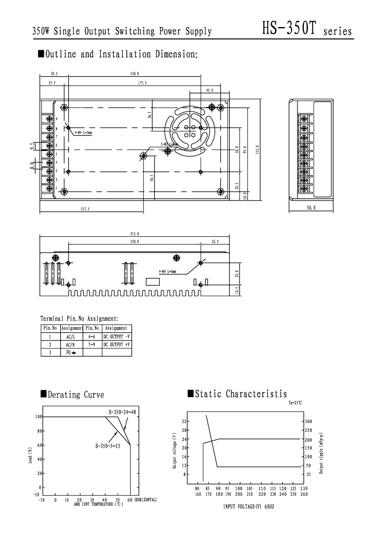 450W 24V 18.7A Switching Power Supply AC to DC