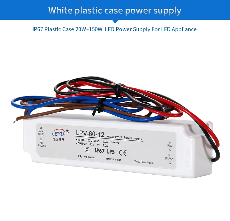 Lpv-60-36 IP67 Waterproof Single Type 60W 36V Switch Mode Power Supply