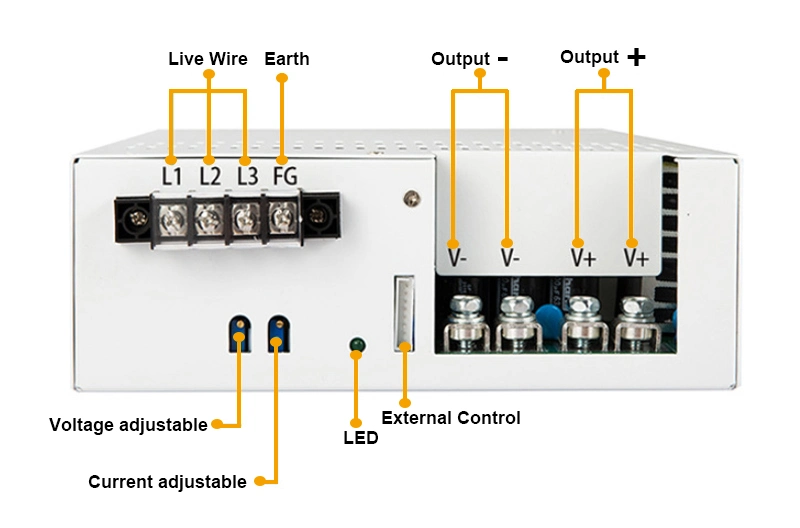 Long Lifetime 4000W Switching Power Supply 0-250V 400V 200V 160V 100V 80V 50V 48V 40V Voltage Adjustable SMPS with Digital Display