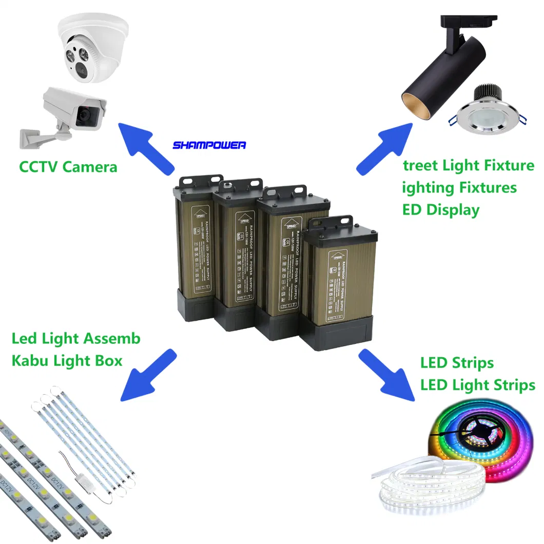 IP65 DC 12V 400W SMPS Single Output Series Rain-Proof Switching Power Supply for LED Light