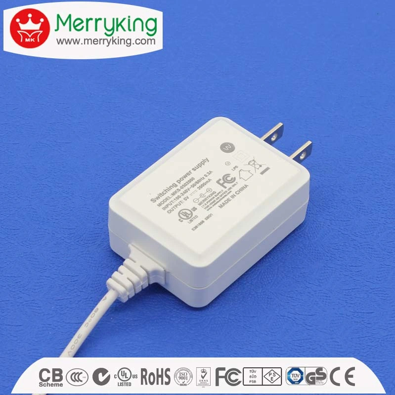 Us Wall Plug 100-240V 5V 2A Switching Adaptor AC DC Power Supply 10W