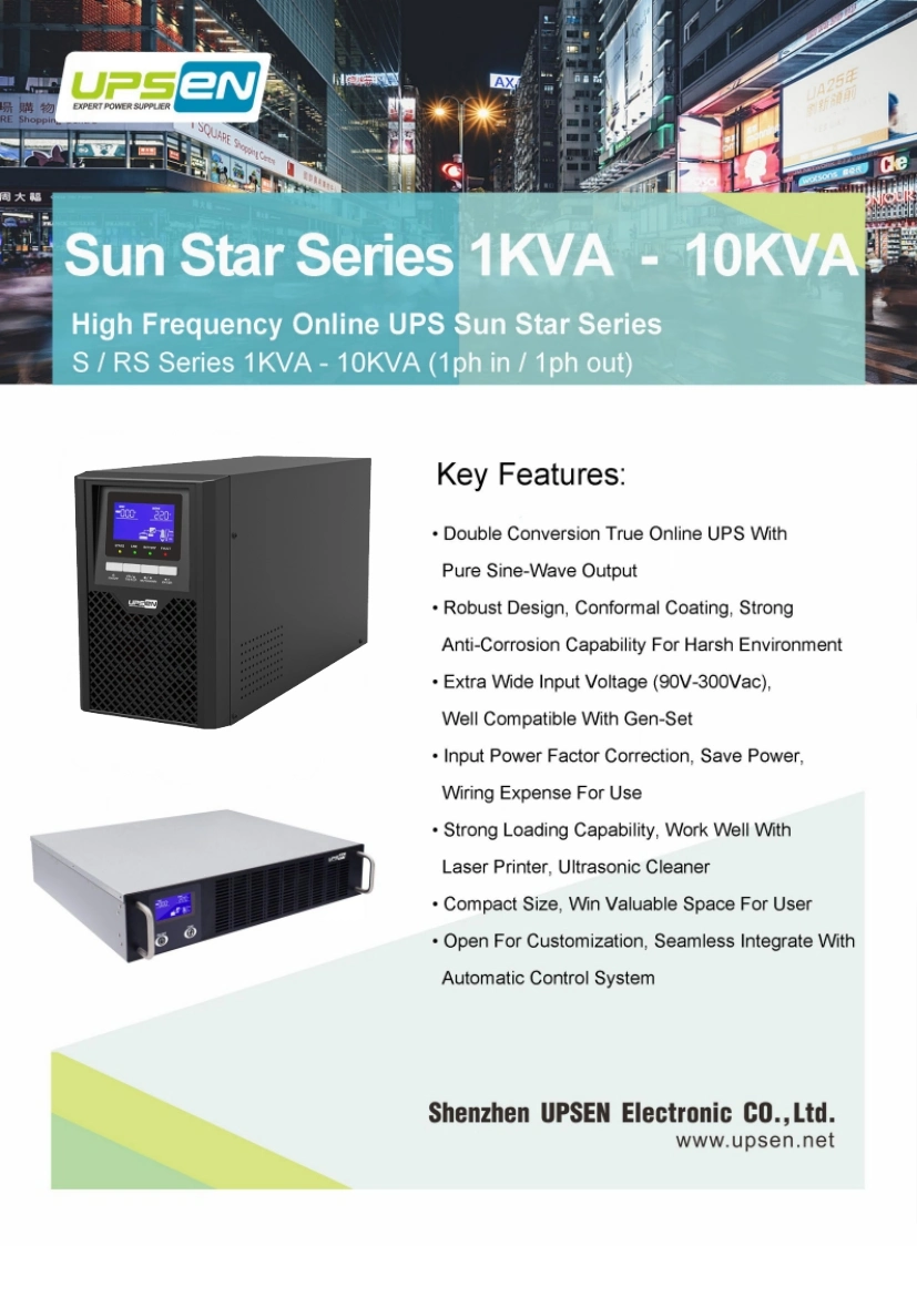 220VAC / 230VAC Single Phase Pure Sine Wave Online UPS Uninterruptible Power Supply 1K - 10kVA with Strong Overload Capacity