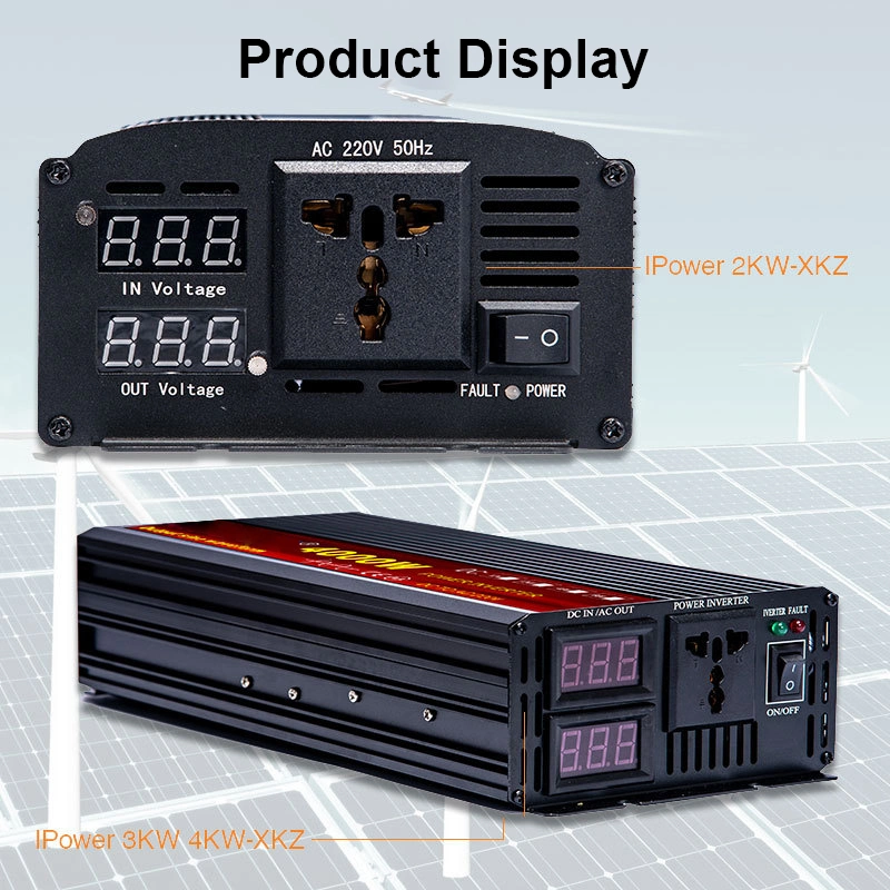 Power Inverter 2000W 1000W 3000W 12V 24V 48V DC to 110V 220V 230V 240V Inverters Converters with Charger Solar Power System