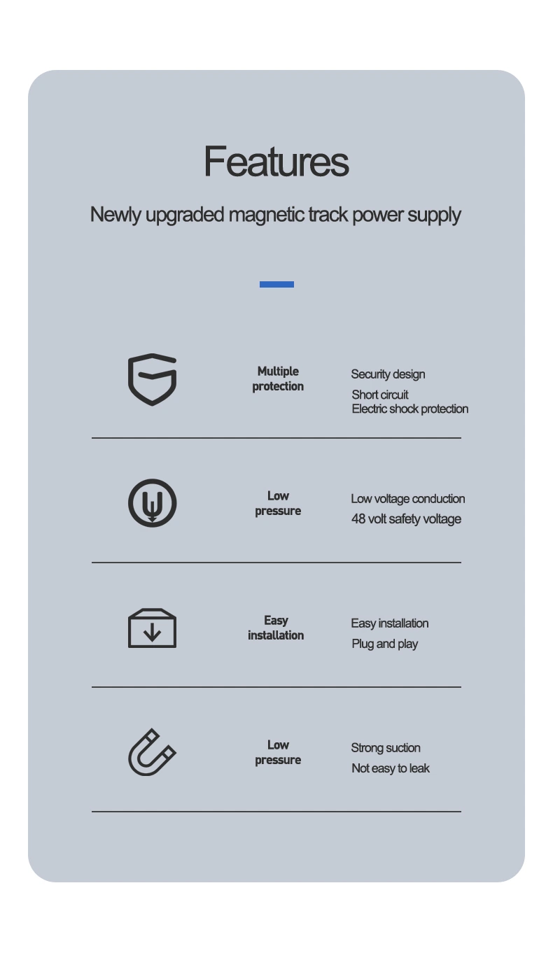 200W 48VDC 4.2A Magnetic Track Power Supply for LED Strip