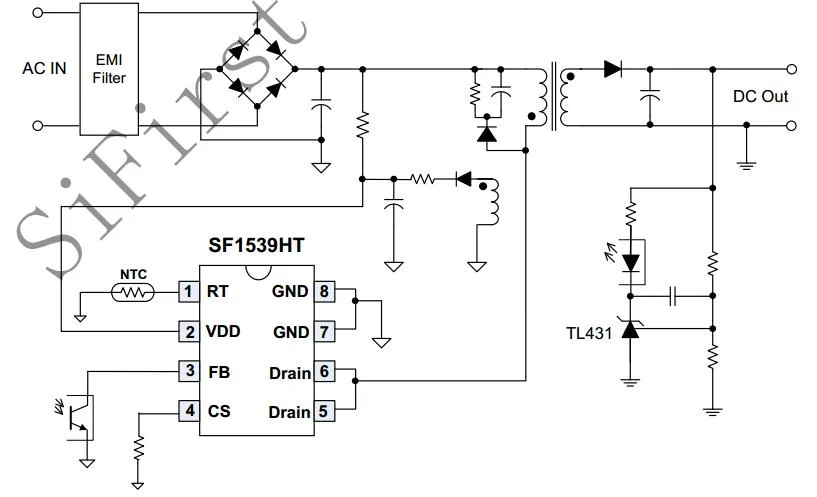SF1539HT Balance TM PWM Power Switch Fixed 65kHz Fsw IC