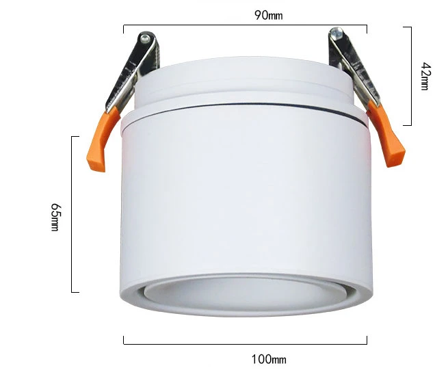 Foldable 360-Degree Angle Adjustable Stretch Downlight COB Ceiling Spotlight