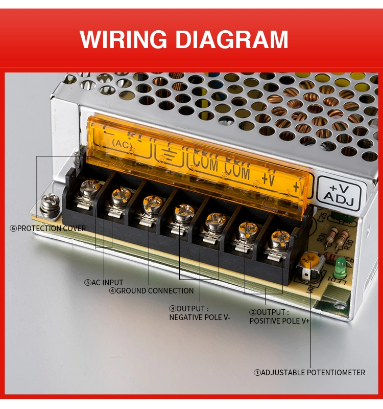 12V 10A 120W S-120-12 AC to DC 110V/220V Switching Power Supply CCTV Power Supply