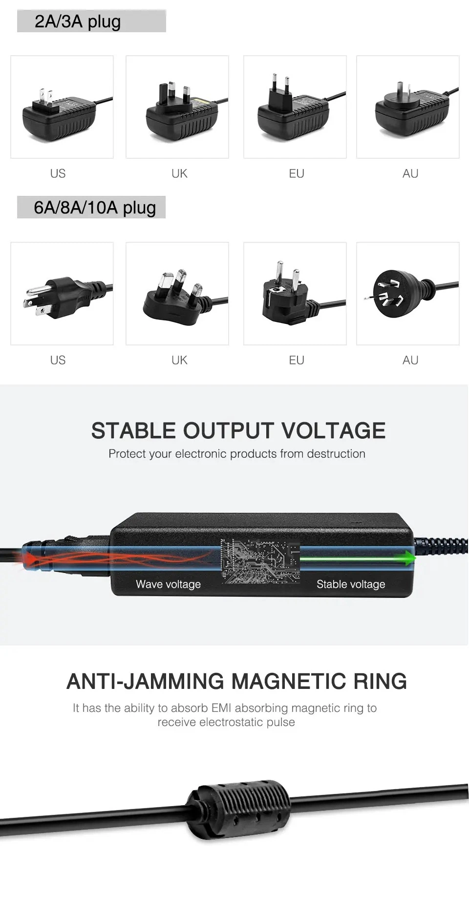 DC5V LED Power Supply 2A 3A 6A 8A 10A Switch Transformer Ws2812b LED Strip Light Adapter Sk6812 RGBW Ws2801 Sk9822 Ws2813 Lights