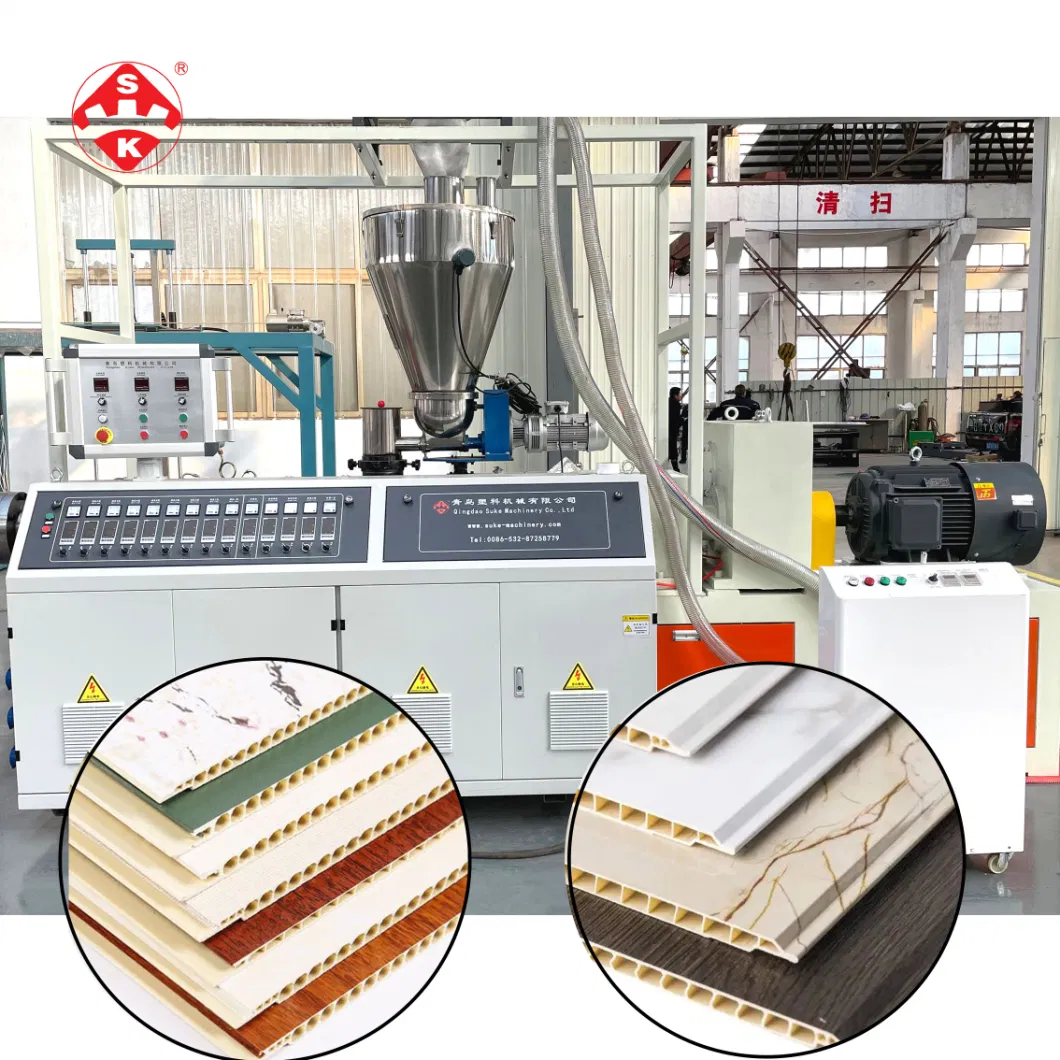 WPC PVC Panel Machine Clading Roofing Wall Panel PVC Ceiling Panel Hollow Decoration Panel Profile Extrusion Making Extruder Machine