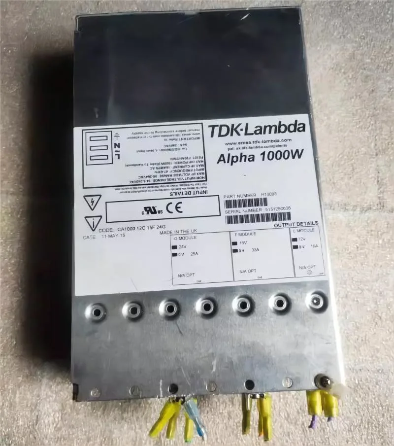 H10720 H10952 H11037 H10252 H10093 Td-K-Lambda Alpha Series Config PS 5/5/12/15VDC 1000W Power Supply External/Internal (Off-Board) AC DC Converter Output Input