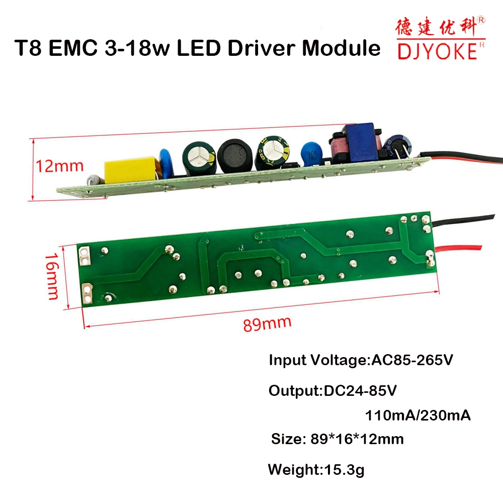 T8/T5 110mA220mA EMC 3-18W LED Driver Module Open Frame LED Driver 02