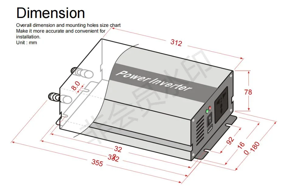 1000W 1100W 1500W Power Inverter Pure Sine Wave 12V 24V DC to 120V 220V 230V 240V AC Offgrid Converter Inversor