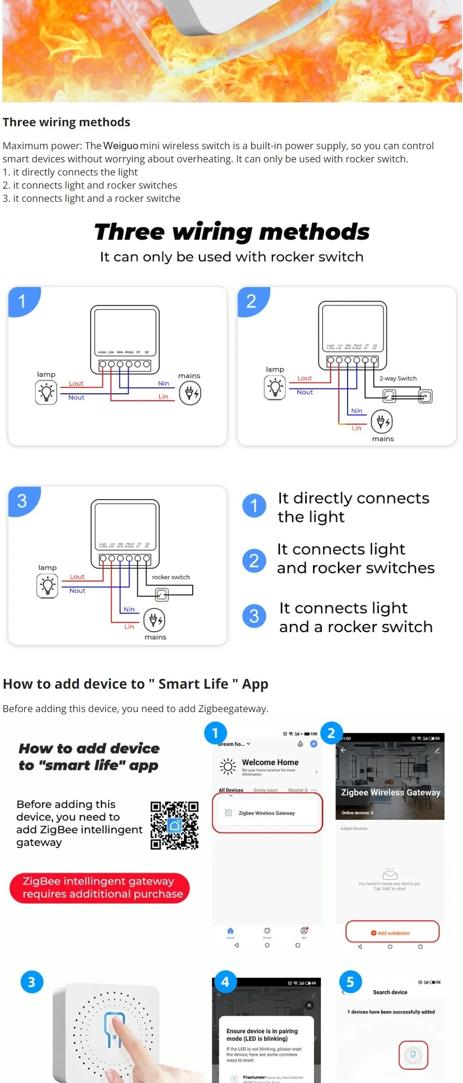 Switching Power Supply Module Smart Switch WiFi Remote Control Switch