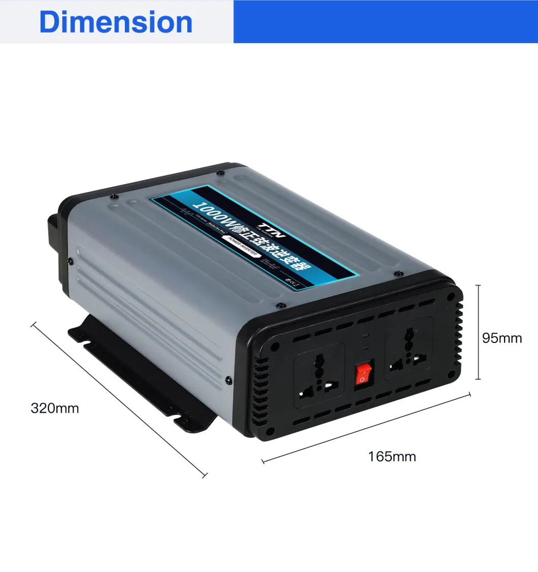 Ttn 2022 Trending Products Modified Wave Solar Power Inverter 12V 48V a to 110V 220V Voltage Converter