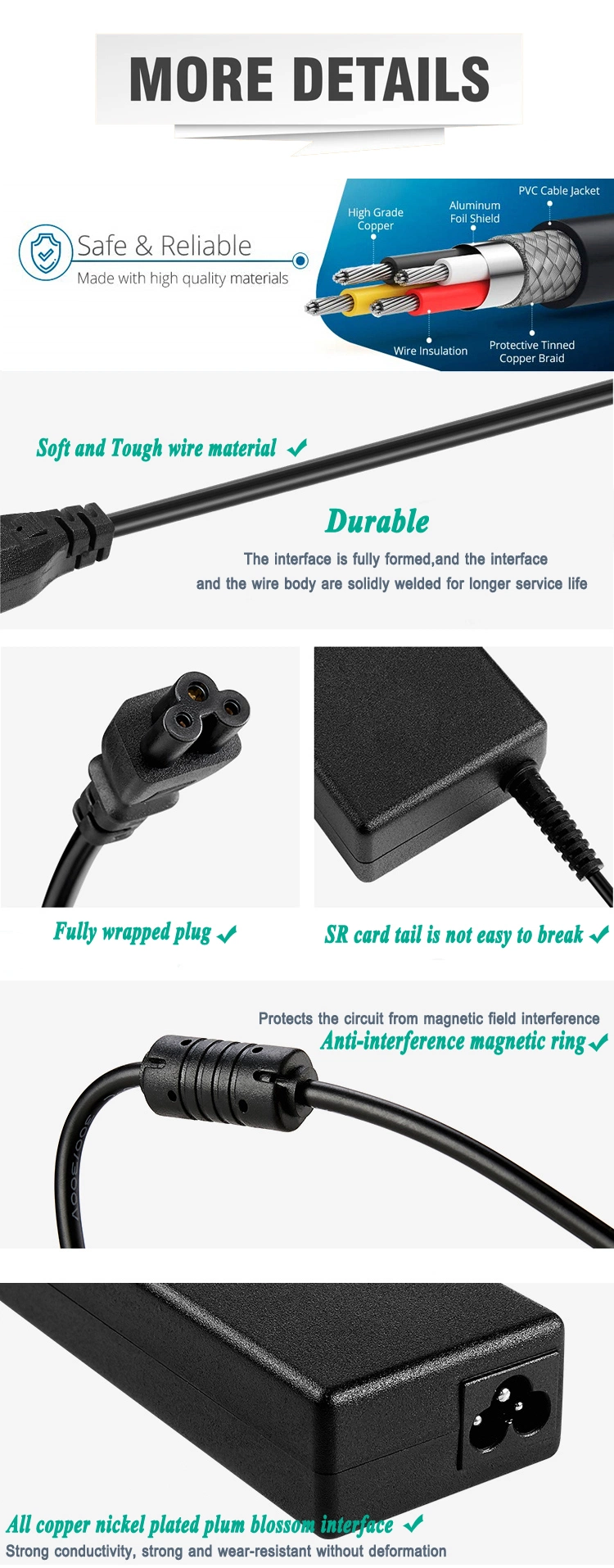 Safety Mark DC 12V to AC 220V Car Power Adapter 12V 5A Adapter 12V Adaptor