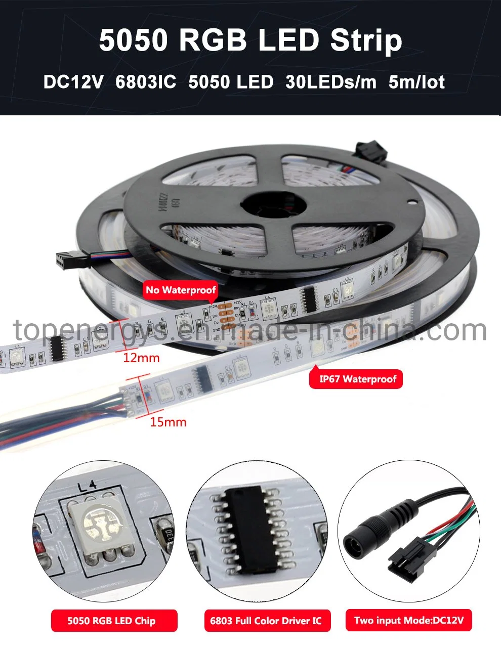 Horse Race Light Dream Color RGB Runing Changeable LED Strip 5050 5m 150 LEDs + 133 Program RF Controller + Adapter.