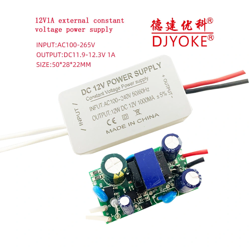 Djyoke AC DC Converter DC 12V 1A Power Supply PCBA Board Switching Power Supply Module for LED 3D Printer Camera LED Driver 07