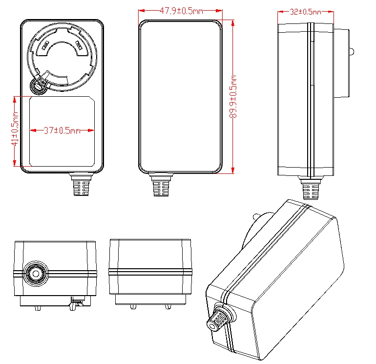 9V 5V 12V 48V 1A 2A 3A 5A 4A 12W 15W18W 48W 65W 72W 100W 120W AC DC Adapter Wall Mount Power Adapter Us/EU/UK/SAA Plug with UL cUL FCC CE GS CB SAA and PSE