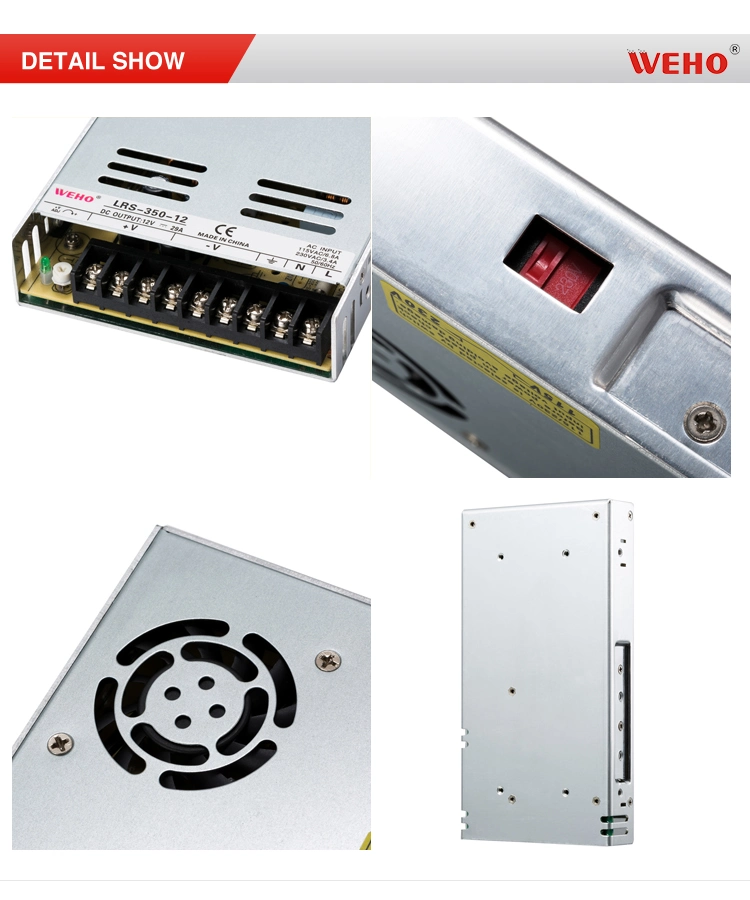 LED Driver Power Supplies 24V Lrs-400-24 400watt 5A 10A 15A Industrial CCTV CE RoHS Power Supply AC to DC Switching Power Supply