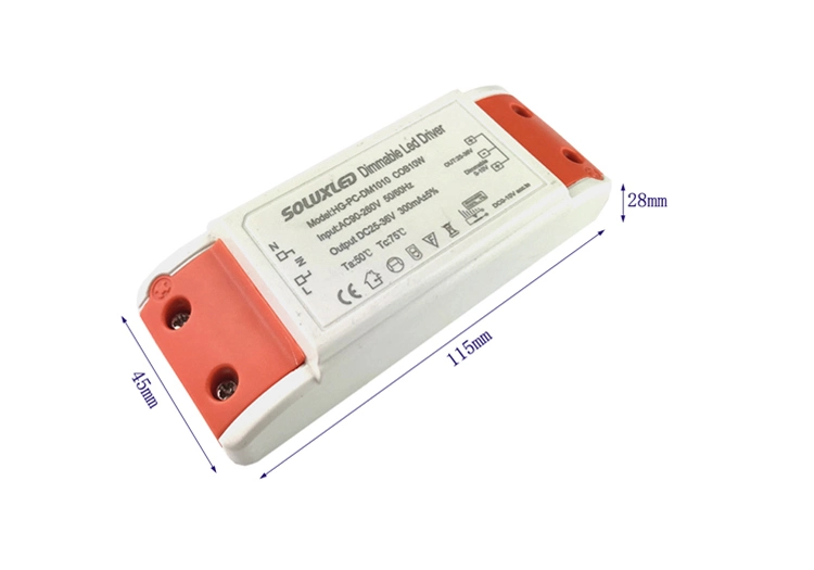 0-10V Dimmable LED Driver 10W 300mA 350mA