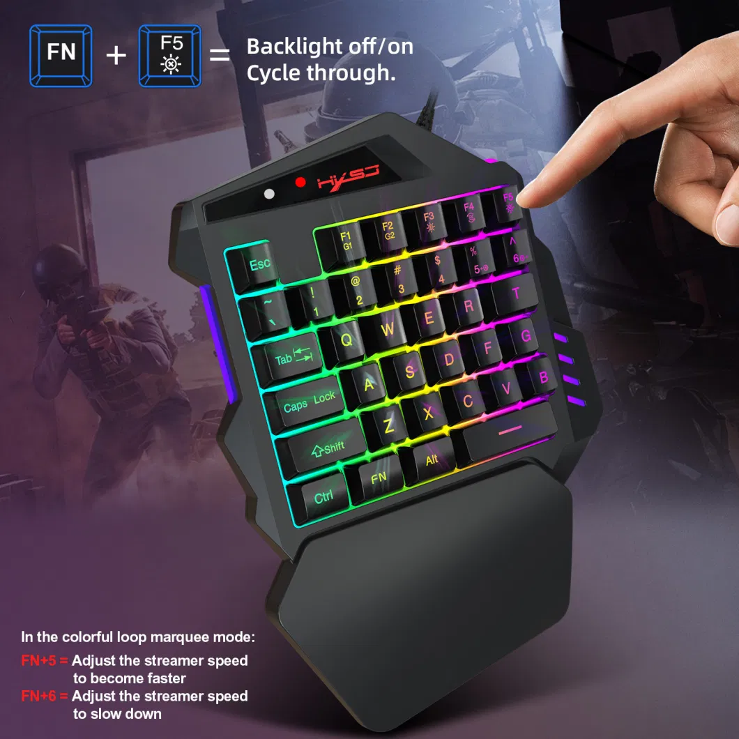 35 Keys RGB Gaming Mechanical Wired Keyboard Built-in Game Console Converter for PS3 PS4 xBox 360