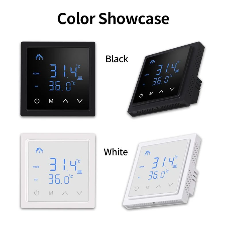 Smart Thermostat 3A16A Floor Heating Temperature Controller with LED Touch Screen Electric Heating Control for Gas Boiler