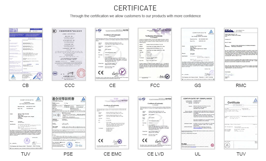 Yingjiao 12V/24V Constant Voltage LED Driver 10W/20W/30W/40W/50W/60W/72W with Ce/Rosh