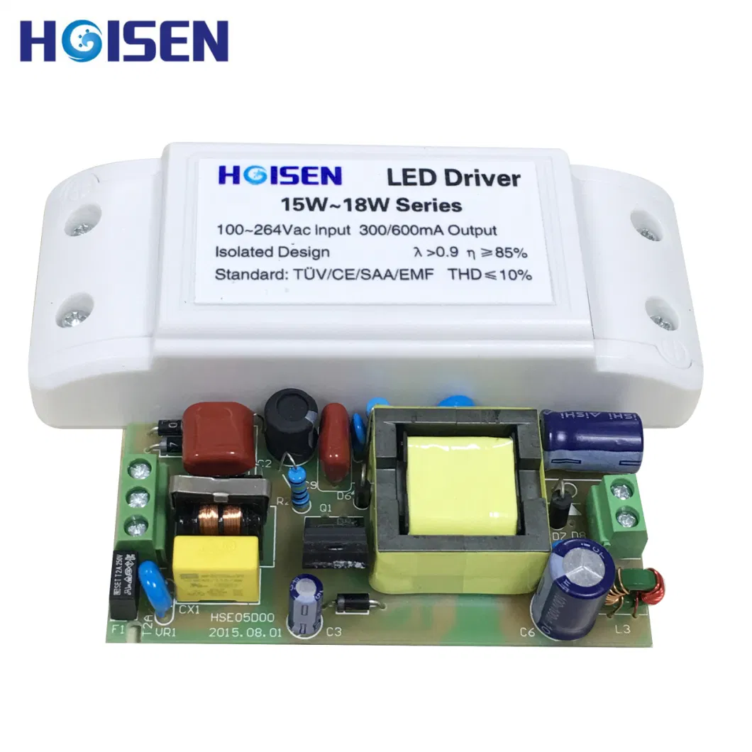 15-18W 1.0A Isolated Long Lifetime LED Driver with 0.95 Pfc and CE/EMC/UL Certification