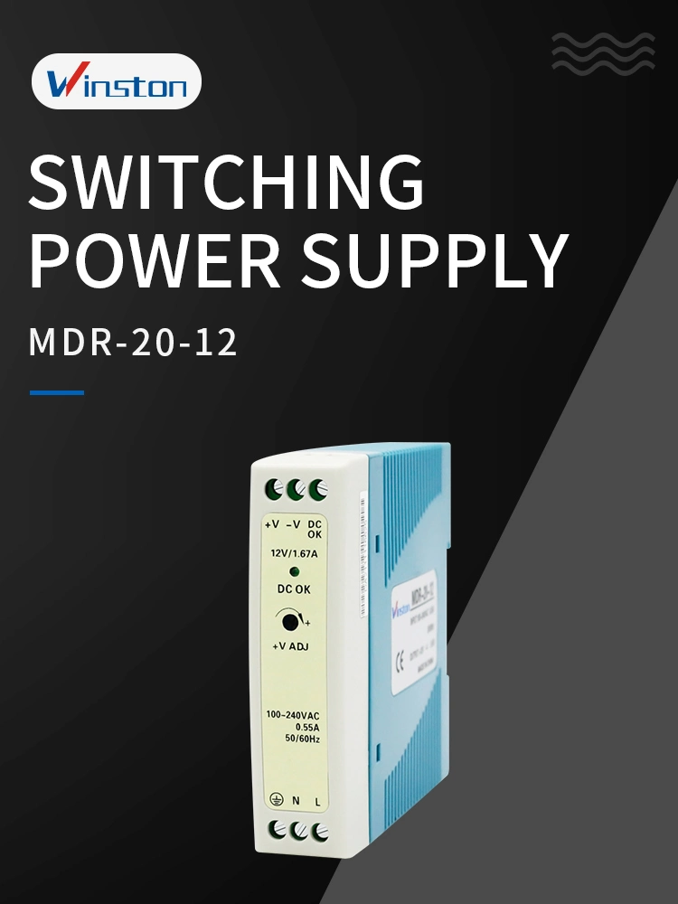 AC/DC 20W 40W 60W 100W 5V 12V 24V DIN Rail SMPS Single Output Switching Power Supply