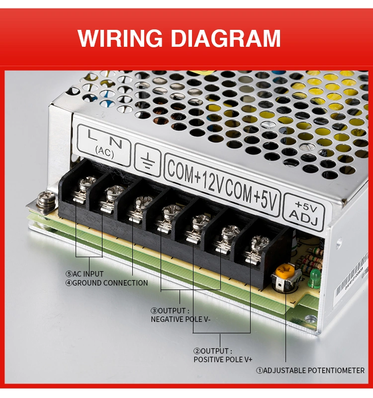 AC-DC Transformer 30W 5V 12V Dual Output D-30A Switching Power Supply