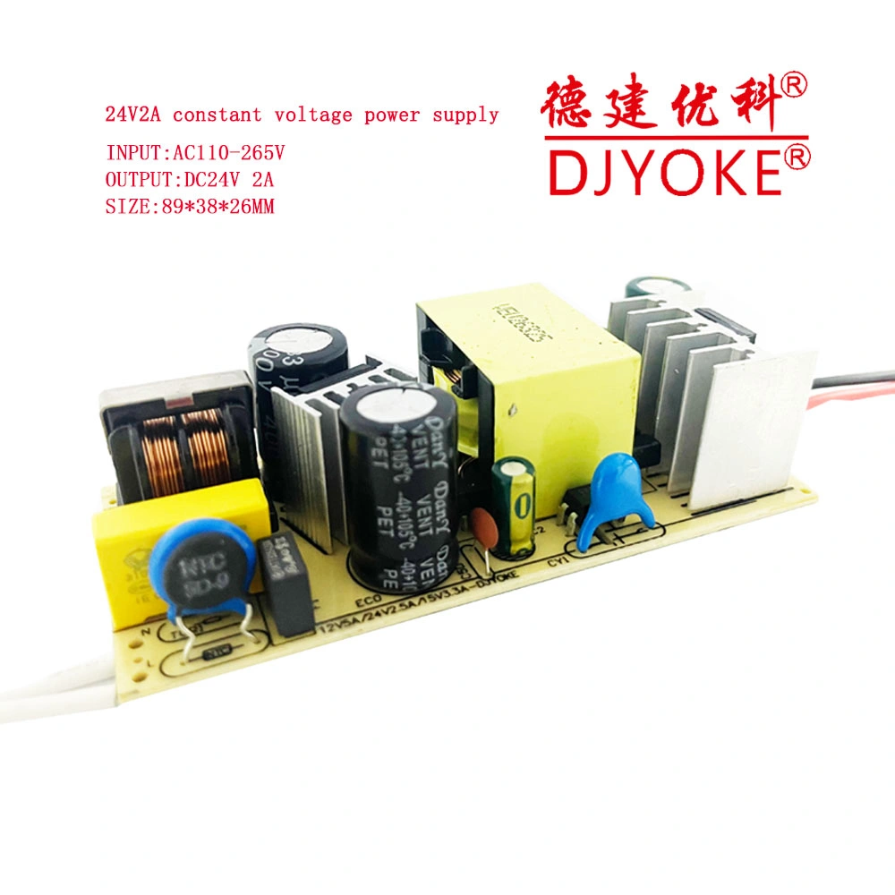 24V2a AC to DC PCBA Brae Board Constant Voltage Switching Power Supply for Makeup Mirror Headlight Kitchen LED Driver 07