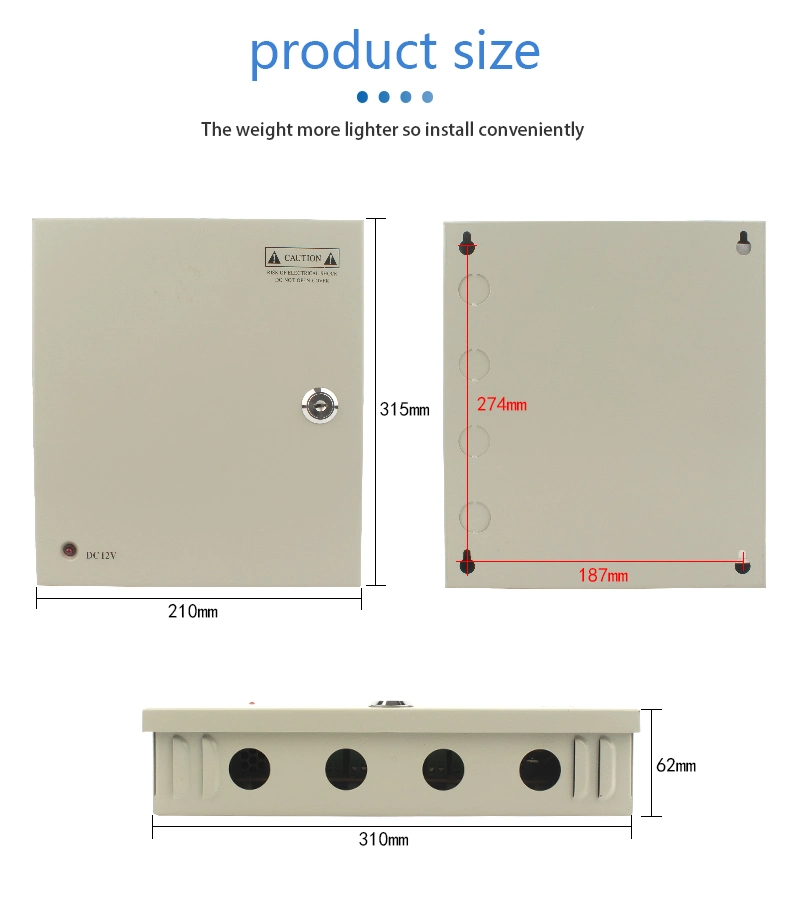 9 Channels Universal 12V CCTV Power Supply for CCTV Camera