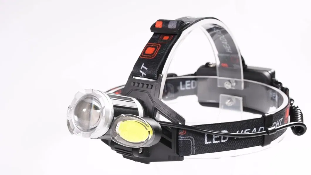 Glodmore2 Factory Supply Cheap USB Charging 180 Rotation COB XPE LED Headlamp with 4 Modes and Warning Light