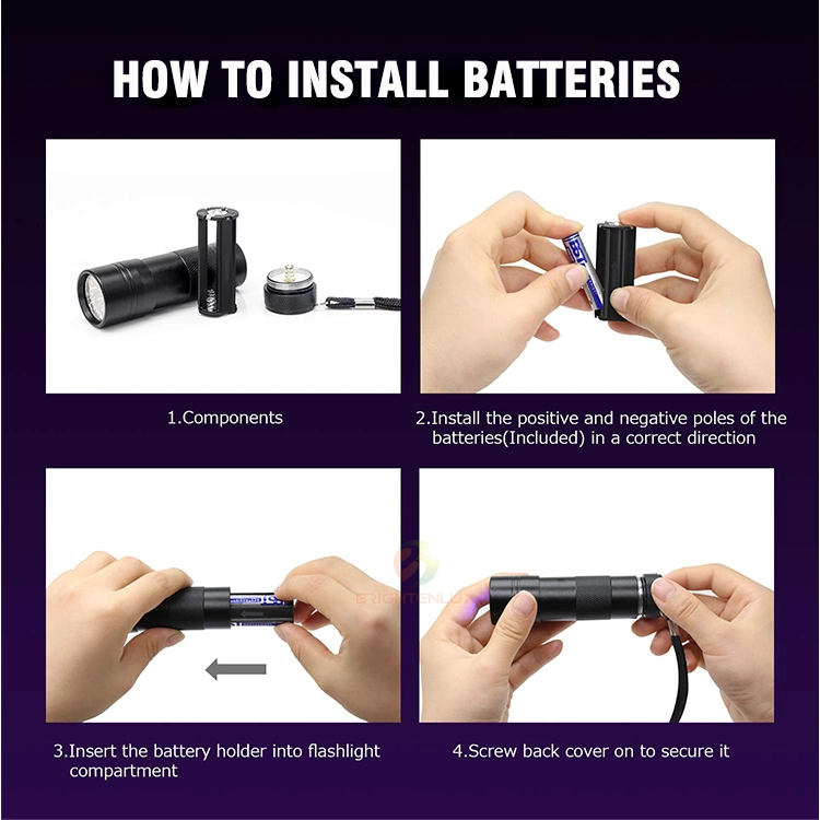 Brightenlux 12 LED UV Flashlight