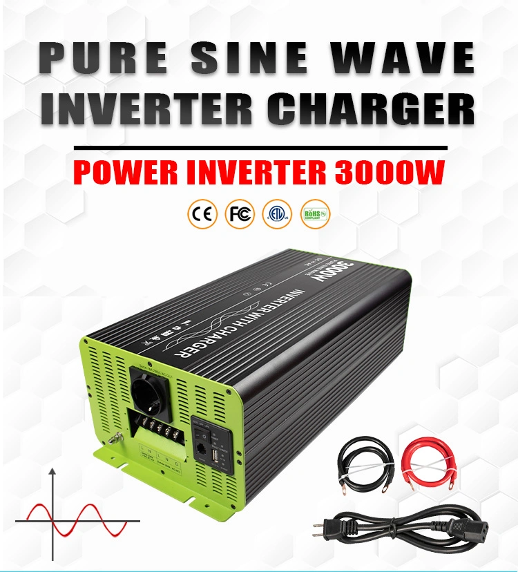 Coc CE 3000W Solar Power Inverter DC to AC Converter with Charger
