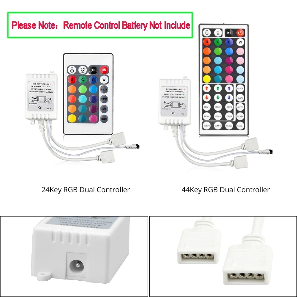 RGB LED Strip Light/Lamp Controller for 12V 30/60 LEDs /M Tape Wireless Remote Control SMD 2835 5050 RGB LED Strips Controller