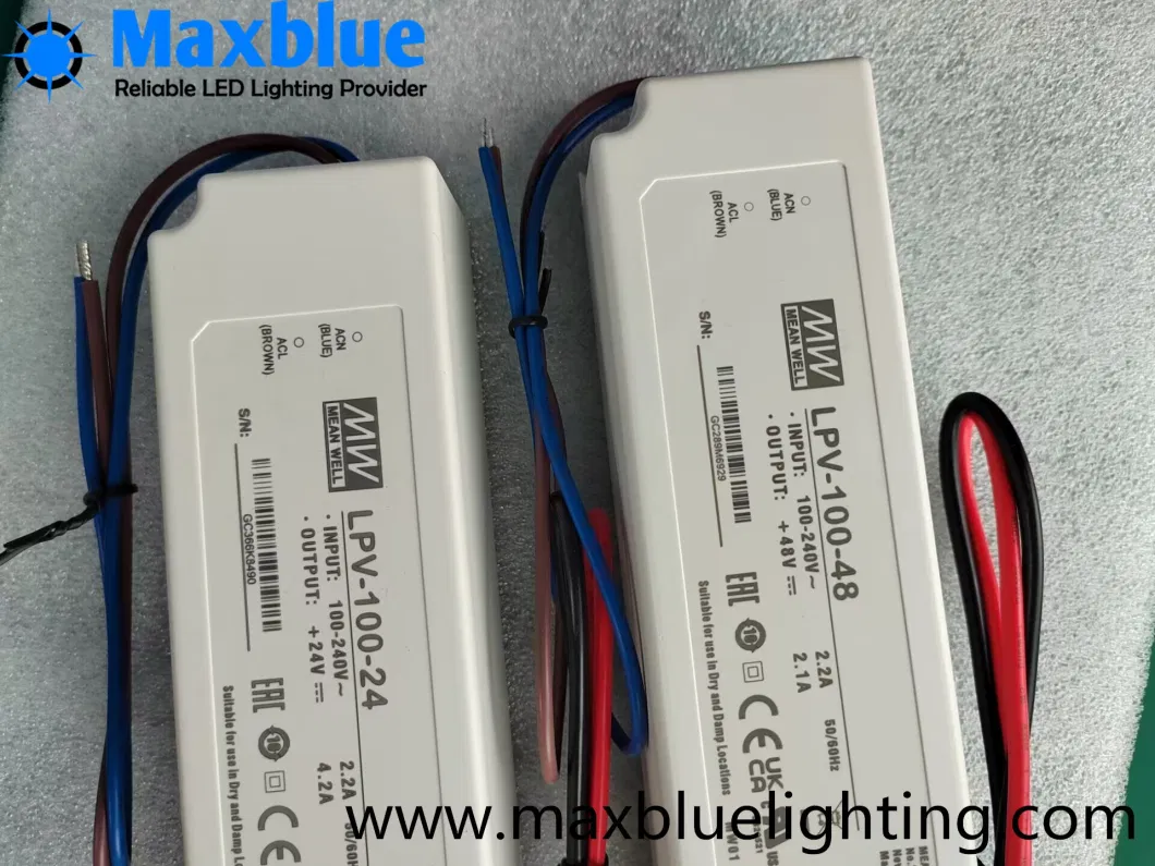 Meanwell Lpv-100 100W DC5V/12V/24V/48V IP67 Waterproof LED Driver/Power Supply