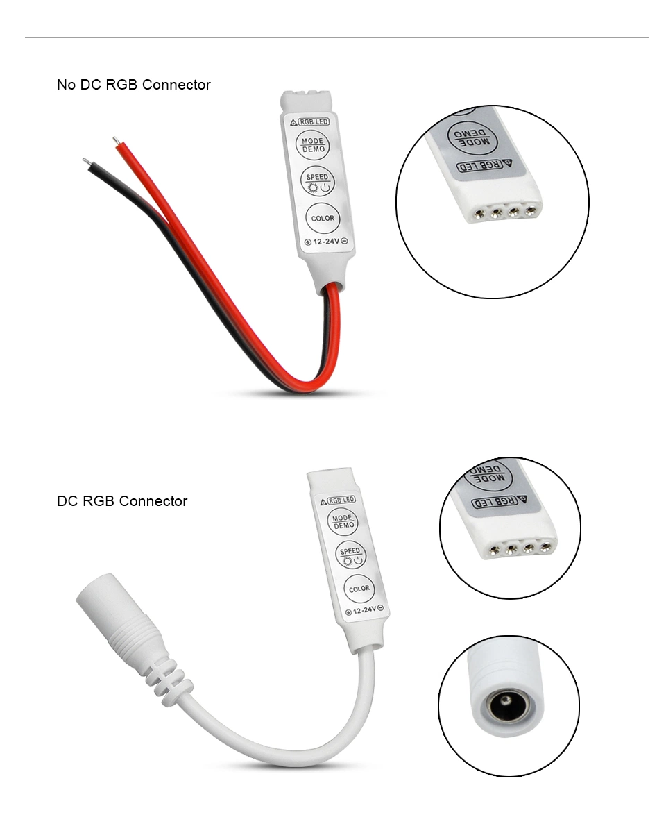 RGB LED Strip Light/Lamp Controller for 12V 30/60 LEDs /M Tape Wireless Remote Control SMD 2835 5050 RGB LED Strips Controller