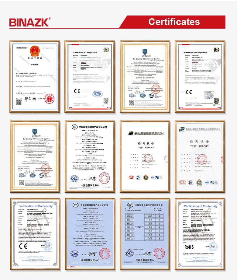 Binazk Customize 3A 5A 10A 20A DIN Rail Power Supply 12V 24V 48V 240W 480W High Power Supplies for Electro-Mechanical