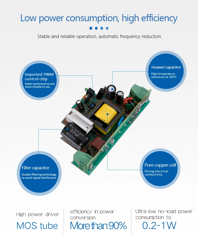 Industrial Model Dr-60-24 24 Volt 2.5 Ampere LED Power Driver DIN Rail Switching Power Supply