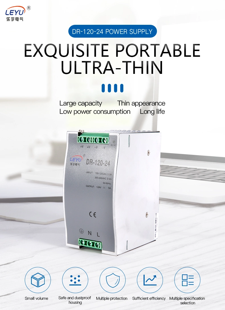 Dr-120-24 DIN Rail SMPS LED Power Supply 120W 24V 5A