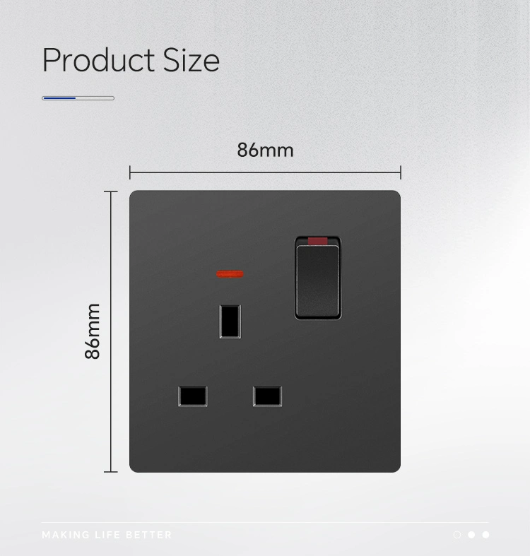 G90 High Quality UK Single Double 13A Power Supply Switch Wall Switch